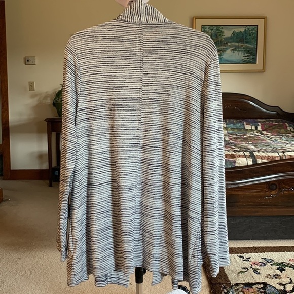 Gap Space Dyed Striped Long Open Cardigan Size Large NWOT - Picture 2 of 5